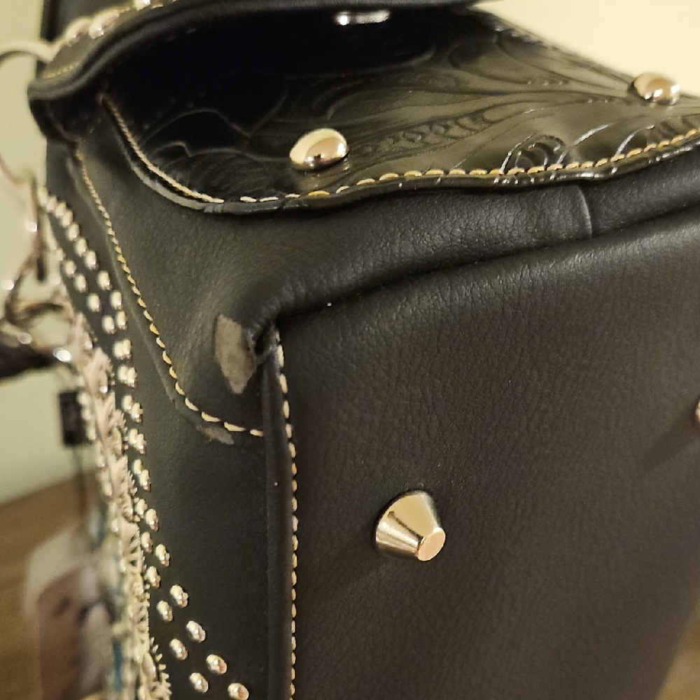 Montana West Black and Blue Embellished Shoulder Bag - Picture 9 of 9
